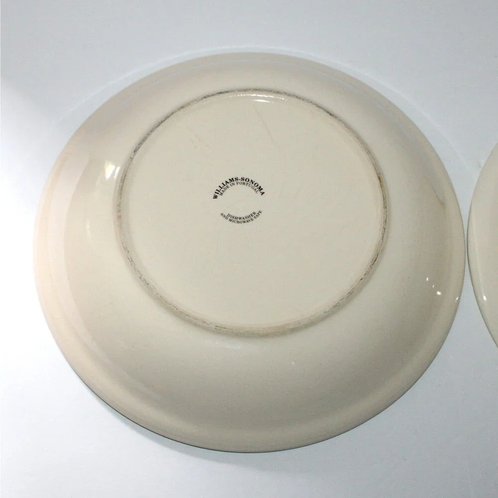 Williams Sonoma Herbs & Vegetables 2 Pasta Bowls plate Fennel Artichoke